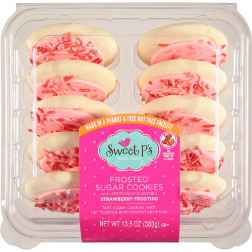 Sweet P's Bake Shop Frosted Strawberry Sugar Cookies 13.5 oz
