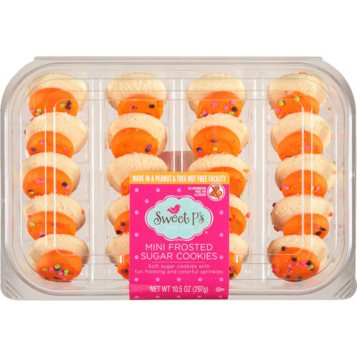 Sweet P's Bake Shop Mini Frosted Fall Orange Sugar Cookies 10.5 oz