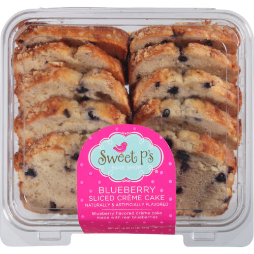 Sweet P's Bake Shop Sliced Blueberry Creme Cake 16 oz