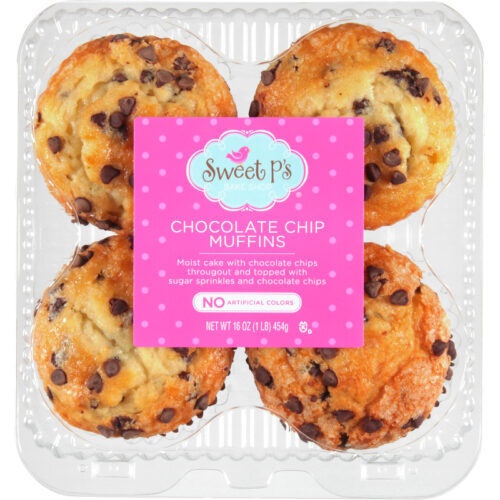 Sweet P's Bake Shop Chocolate Chip Muffins 16 oz