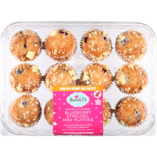 Sweet P's Bake Shop Mini Blueberry Streusel Muffins 10.3 oz