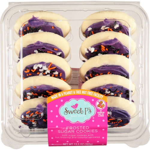 Sweet P's Bake Shop Frosted Halloween Purple Sugar Cookies 13.5 oz