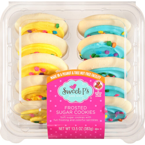 Sweet P's Bake Shop Spring Yellow/Blue Frosted Sugar Cookies 13.5 oz