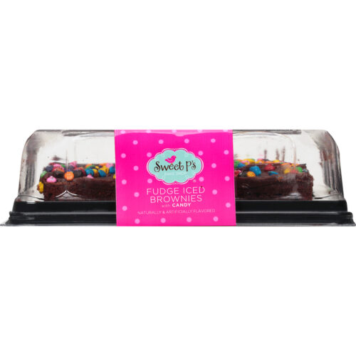 Sweet P's Bake Shop Fudge Iced Brownies with Candy 13 oz