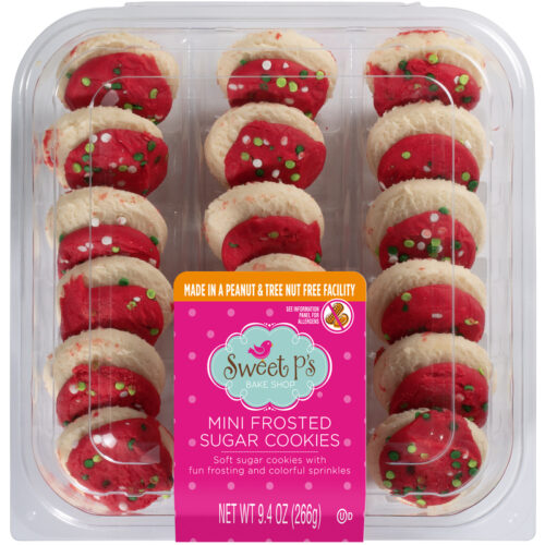 Sweet P's Bake Shop Holiday Red Mini Frosted Sugar Cookies 9.4 oz