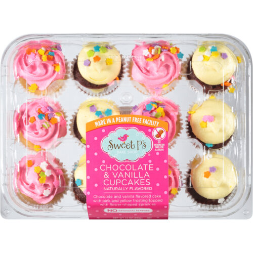 Cupcakes Choc And Vanilla Sprng 12 Ct