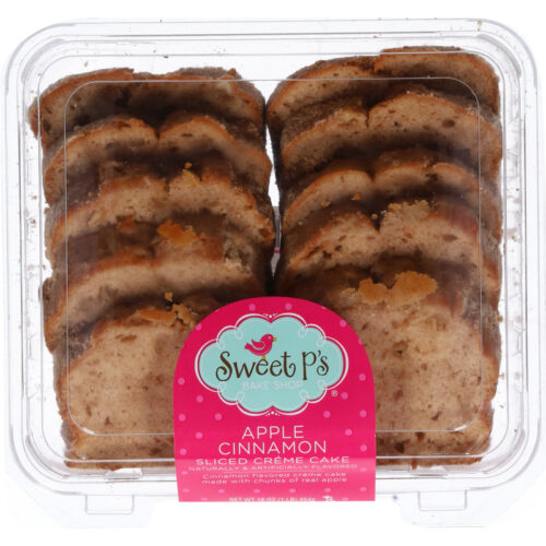 Sweet P's Bake Shop Sliced Apple Cinnamon Creme Cake 16 oz