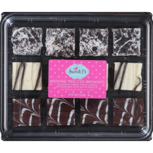 Sweet P's Bake Shop Trio Iced Brownies Brownie 16 oz