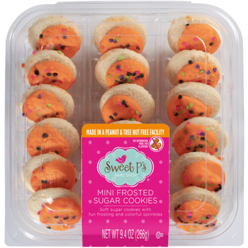 Sweet P's Bake Shop Fall Orange Frosted Sugar Cookies Mini 9.4 oz
