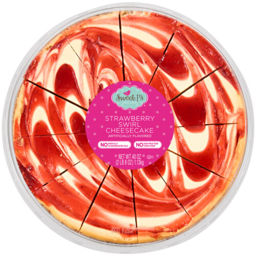 Sweet P's Bake Shop Strawberry Swirl Cheesecake 40 oz